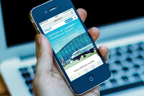 The AirPortr service app on a smartphone